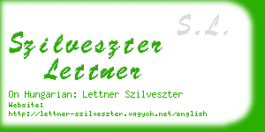 szilveszter lettner business card